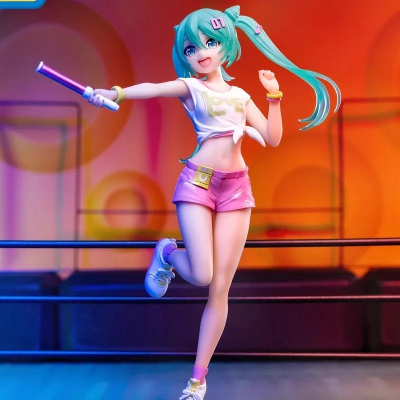 Miku Anime Girl Figurine Desktop Computer Case Decoration Car Gifts Initial Sister Collectible Model Toy Female Idol Statue