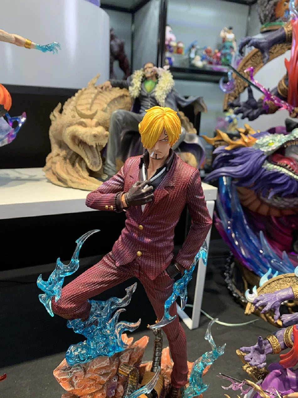 One Piece Gk Black And White Sanji Large 23cm Sanji Anime Accessory Model Children'S Toy