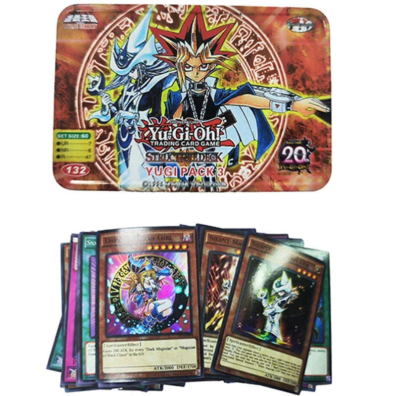 Yu Gi Oh Cards PHARAOH PACK Card English Holographic Golden White Dragon Duel Game Collection Card with Tin Box