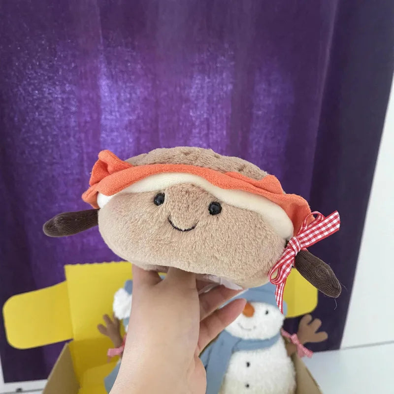 Jelly Cat 7cm Bagel Doll Dessert Series Soft Toy For Girls Pet Plaything Cat And Dog Ornaments Christmas Birthday Gift