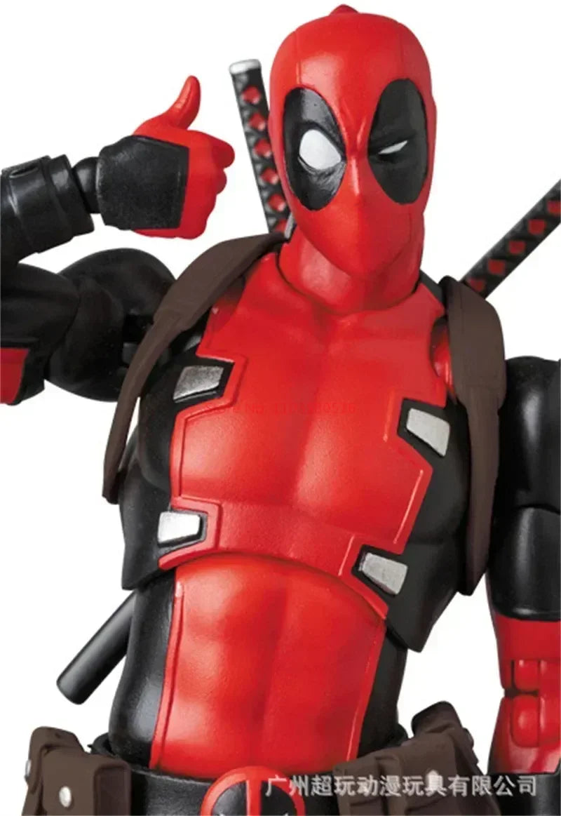 Stock 16cm Anime Deadpool Mafex 082 X-men Action Figures Comic Version Collectable Model Doll Cool Boys Birthday Festival Gifts