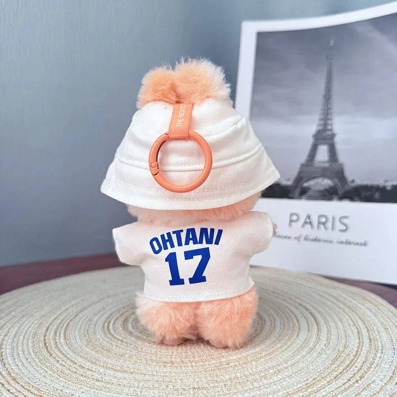 The first, second and third generations of Labubu clothes pendant Labubu sitting baby clothes LA baseball suit trend