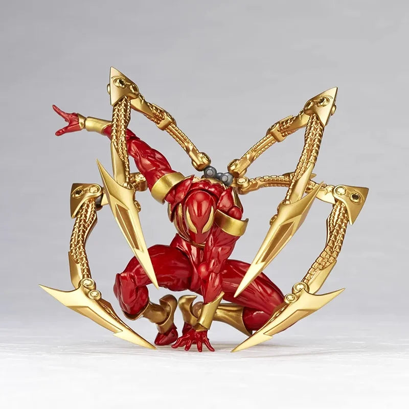 New Amazing Yamaguchi Animation Kaiyodo Iron Spiderman Ation Figure Collection Model Toy Birthday Gift