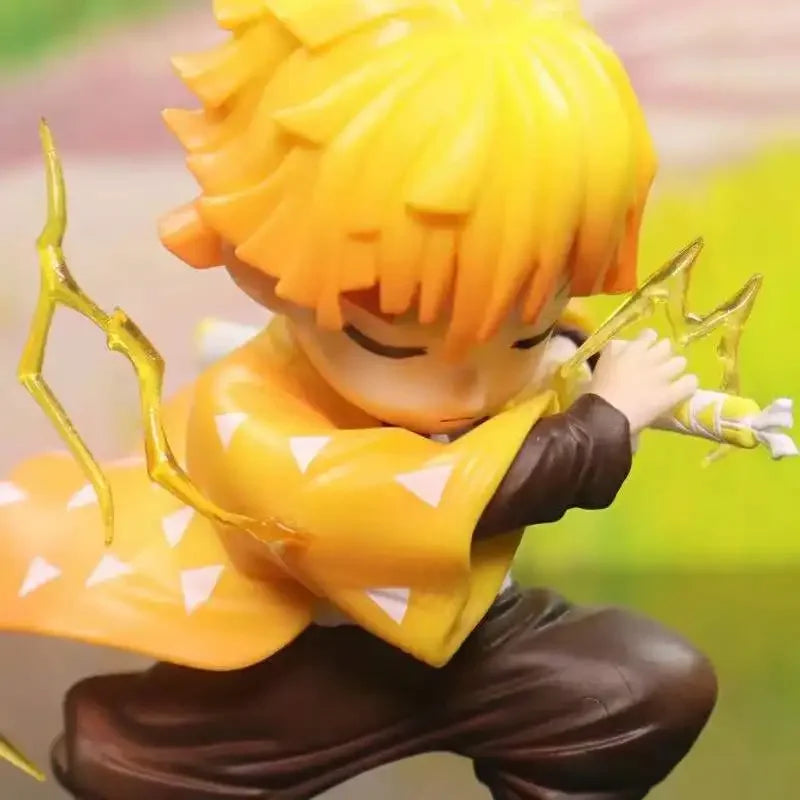 Demon Slayer Figure Kamado Tanjirou Tomioka Giyuu Kanroji Mitsuri Action Figure Q Version Model Cartoon Desktop Decor Toys Gift