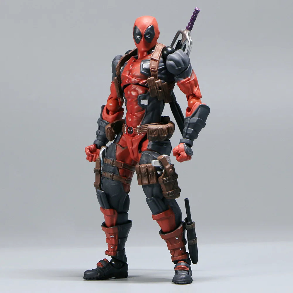 AMAZING YAMAGUCHI Deadpool 2.0 Grey Action Figure Mutants Joint Movable KAIYODO Wade SHF Model Movie Toys for Kids Gift