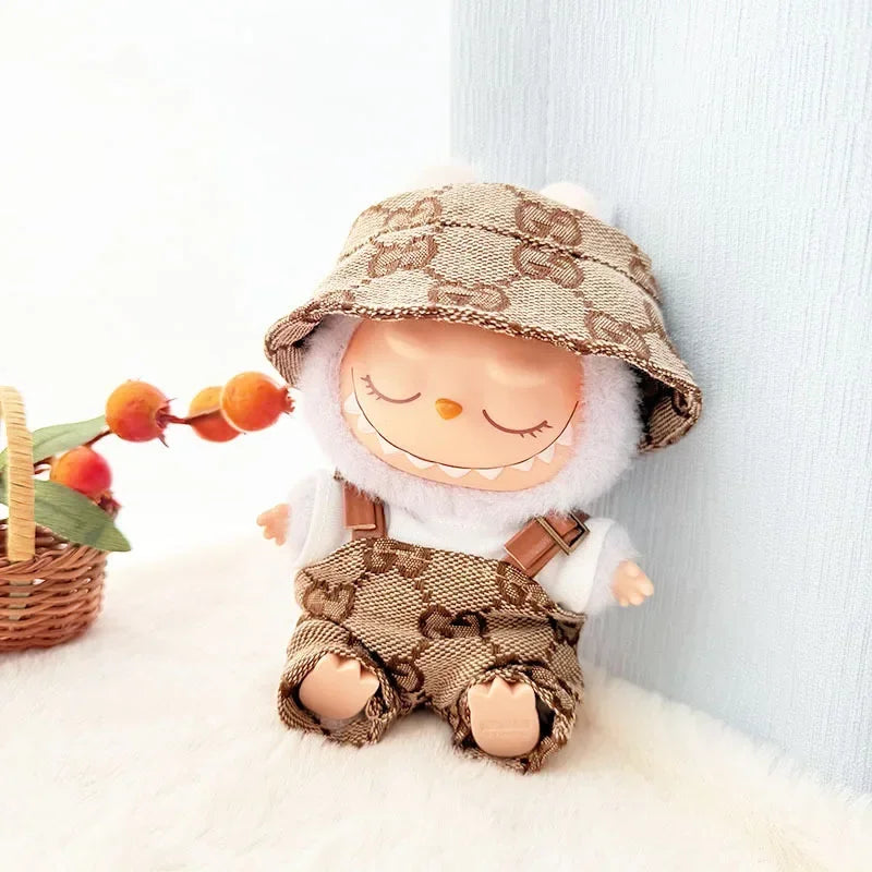 Anime Labubu Doll Clothes Fashion Overalls Labubu Idol V1 V2 Dolls Clothing Accessories 15/17cm Plush Doll Universal In stock