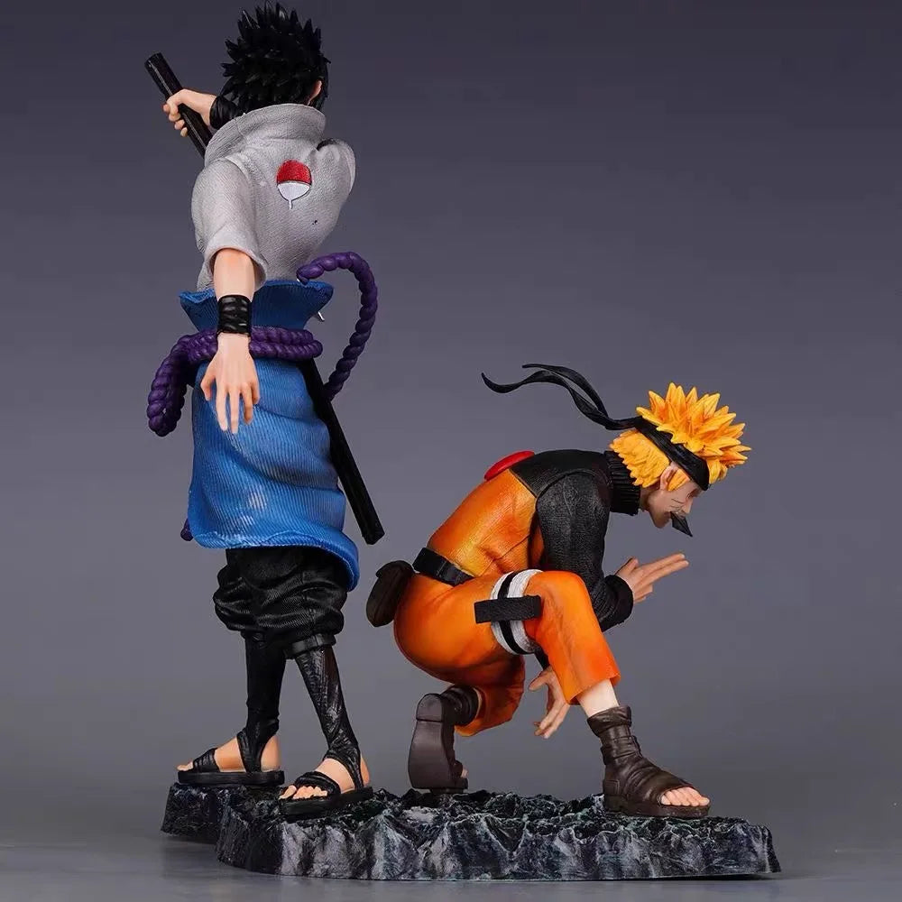 29cm NARUTO Figurine Uzumaki Naruto And Sasuke Figure PVC Statue Model Collectible Toys Gifts