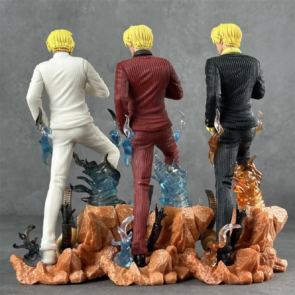 One Piece Gk Black And White Sanji Large 23cm Sanji Anime Accessory Model Children'S Toy