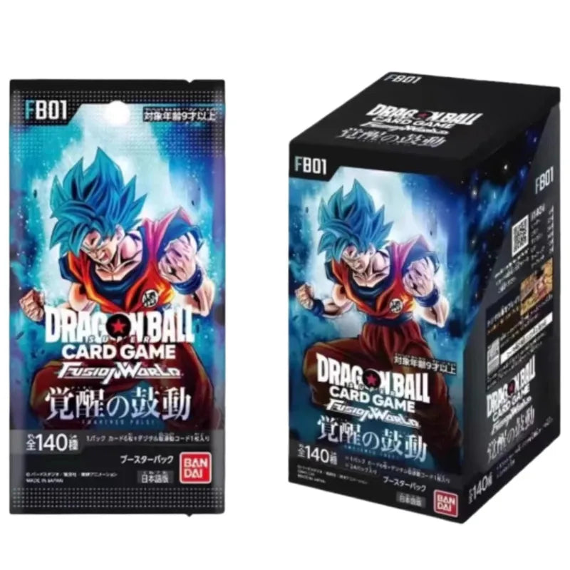 Bandai Dragon Ball Anime TCG Card FB01 FB02 FB03 Series Son Goku Super Saiyan Super Blue Card Toy Gift Game Collection Card