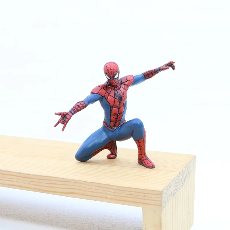 4pcs Marvel Superhero Spider Man 7-8cm Action Figure Decorative Ornaments Model Collection Mini Model Toys Birthday Gift
