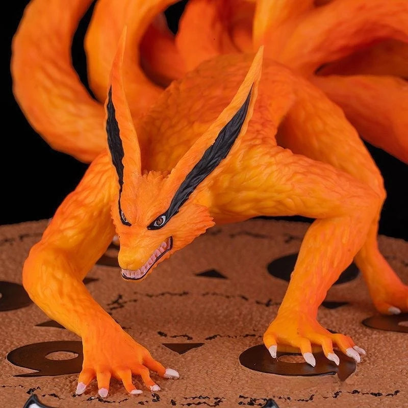 26cm Naruto Series Animation Pvc Model Action Tail Beast Series Nine Tail Fox Nine Lama Scene The Statue Presents A Toy Gift