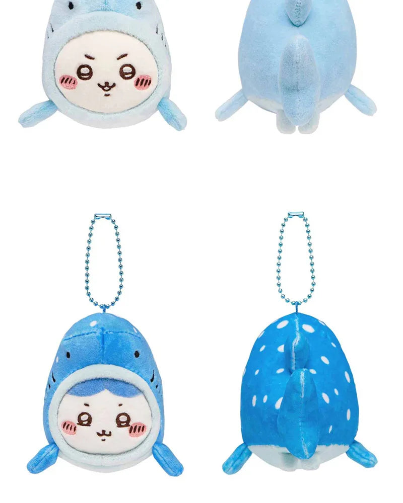 12CM Kawaii Chikawas Hachiware Usagi Marine Animal Series Plushie Doll Toy Keychain Pendant Cute Cartoon Bag Pendant Girl Gift
