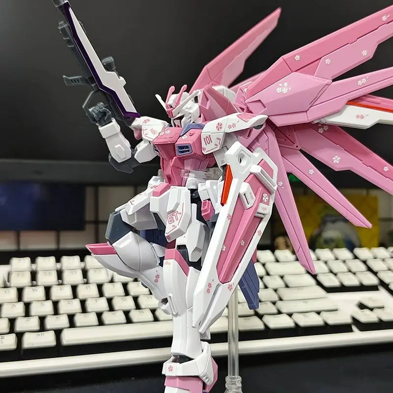JMS HG 1/144 ZGMF-X10A Freedom Assembled Model Kit Blue Cherry Unstarted Colors Fixed Version Collectible Model Ornament Gift
