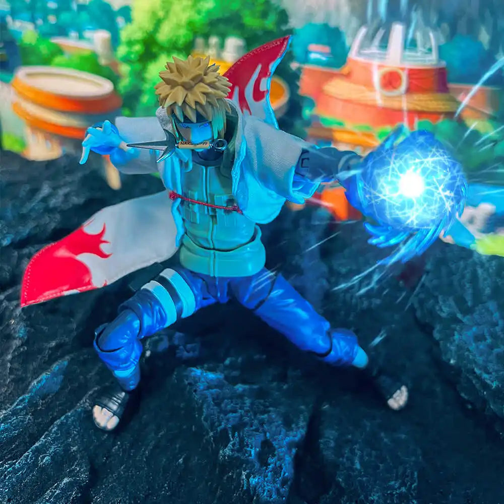 SHF Naruto Shippuden Minato Namikaze Fourth Hokage NARUTOP99 Cape Poseable Action Figure Collectible Toy Model Gift