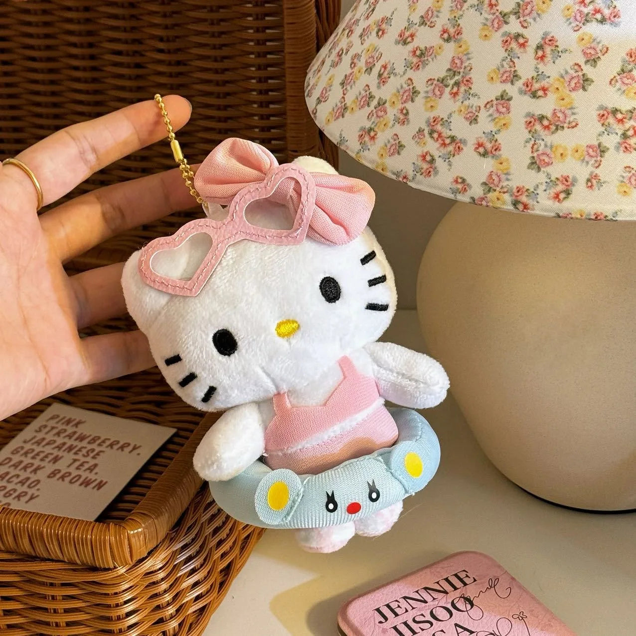 10cm Sanrio Plush Stuffed Soft Doll Keychain Cartoon Hello Kitty Plushies Bag Pendant Accessories Girls Gift Kids Toys