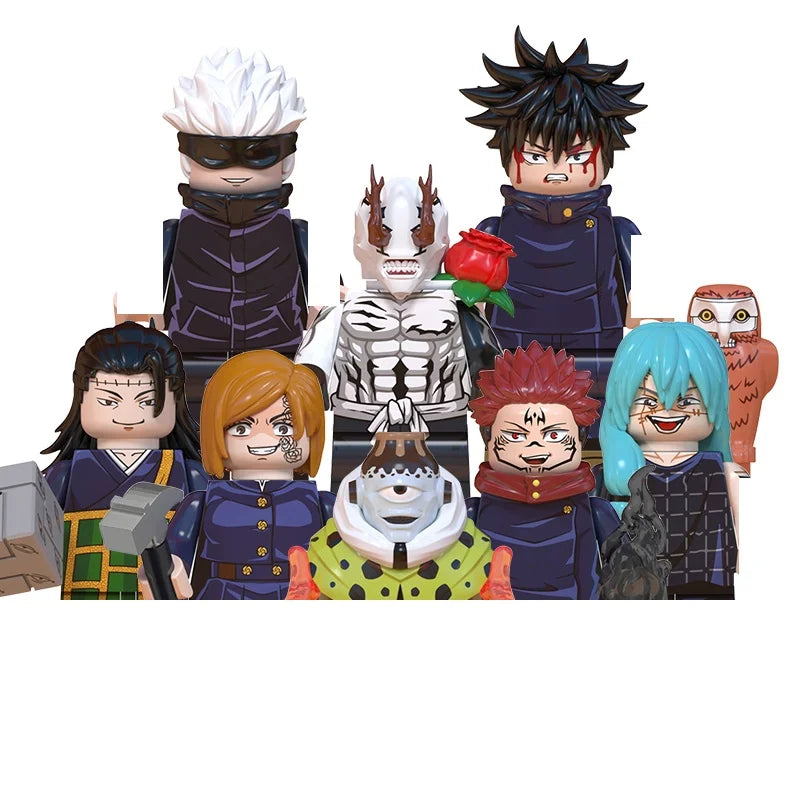 Naruto Sasuke Sakura Kakashi Obito Jiraiya Tsunade Anime Mini Man Blocks Figure