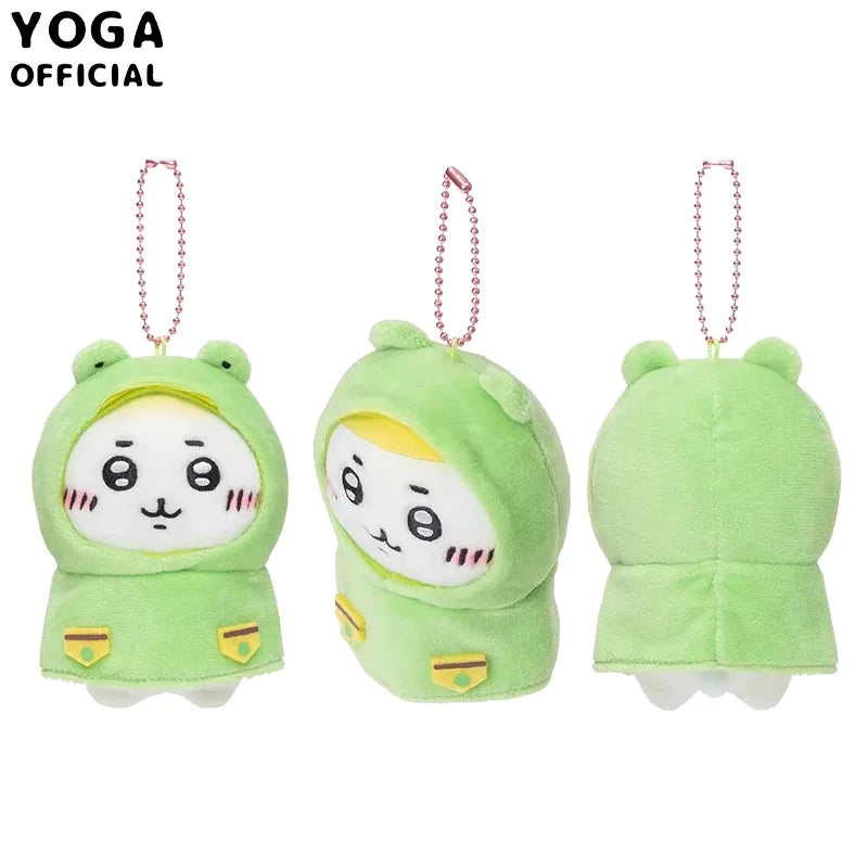 Kawaii Chiikawas Cute Raincoat Plush Doll Pendant Cute Hachiware Usagi Cartoon Bag Charm Gift Plush Keychain