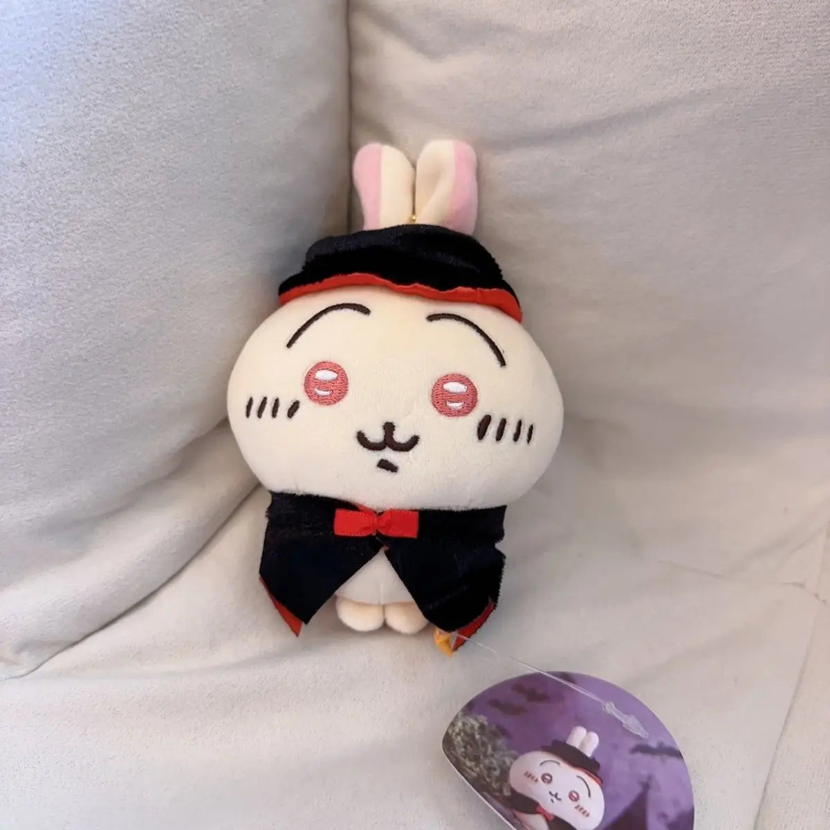 Cartoon Plush Doll Chiikawa Vampire Usagi Halloween Limited Series Bead Chain Keychain Doll Cute School Bag Pendant Decoration