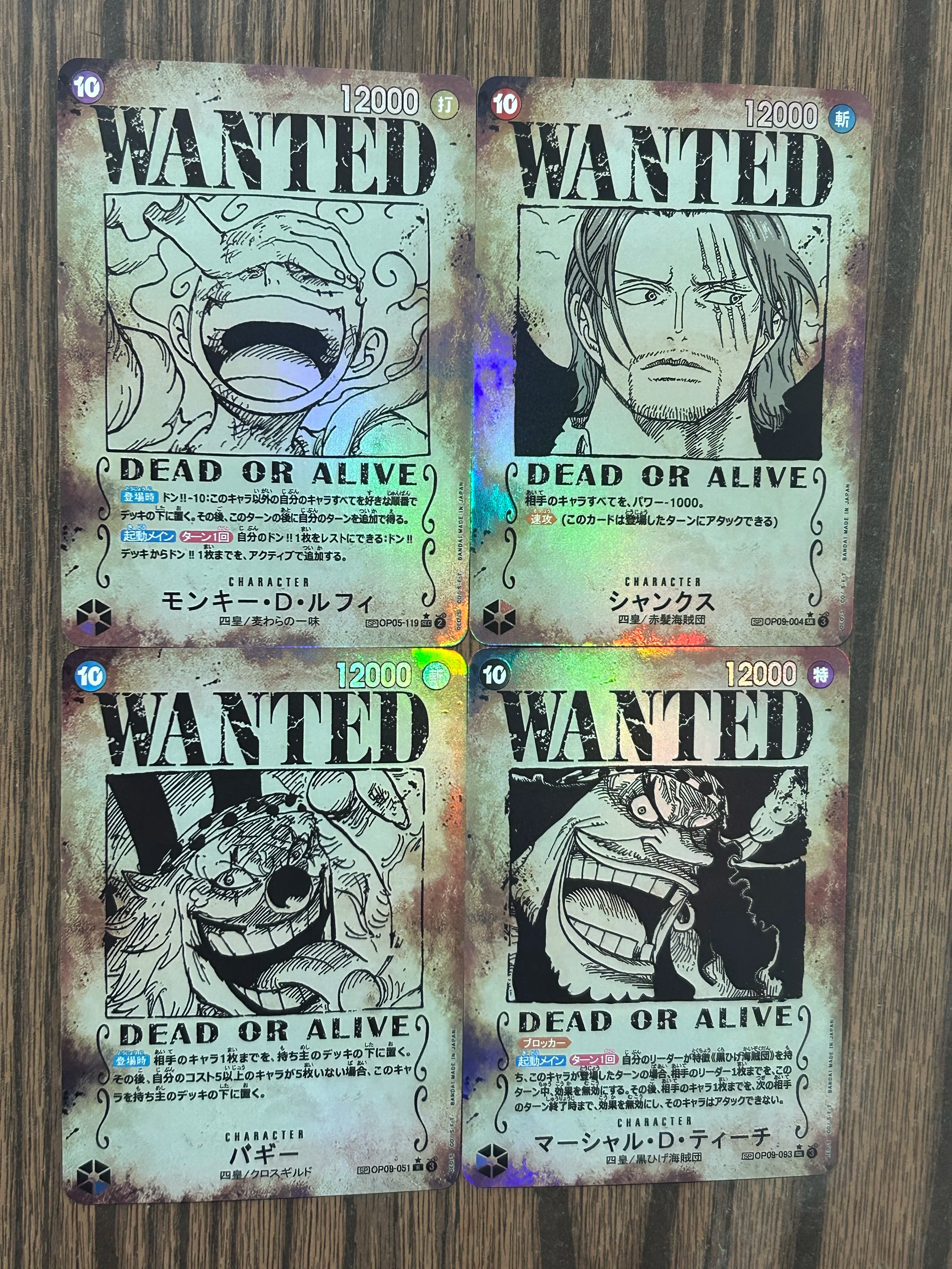 ONE PIECE Monkey D. Luffy Portgas D Ace Gol D Roger DiIY Homemade Xtreme Wanted Collection Card Toys Christmas Birthday Gift