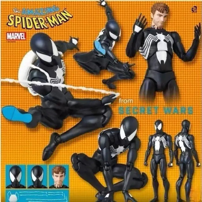 CT 1/12 The Amazing Spider-Man MAFEX 147 S.H.Figuarts Spider Man Venom symbiotic Black Suit Anime Action Figures 6