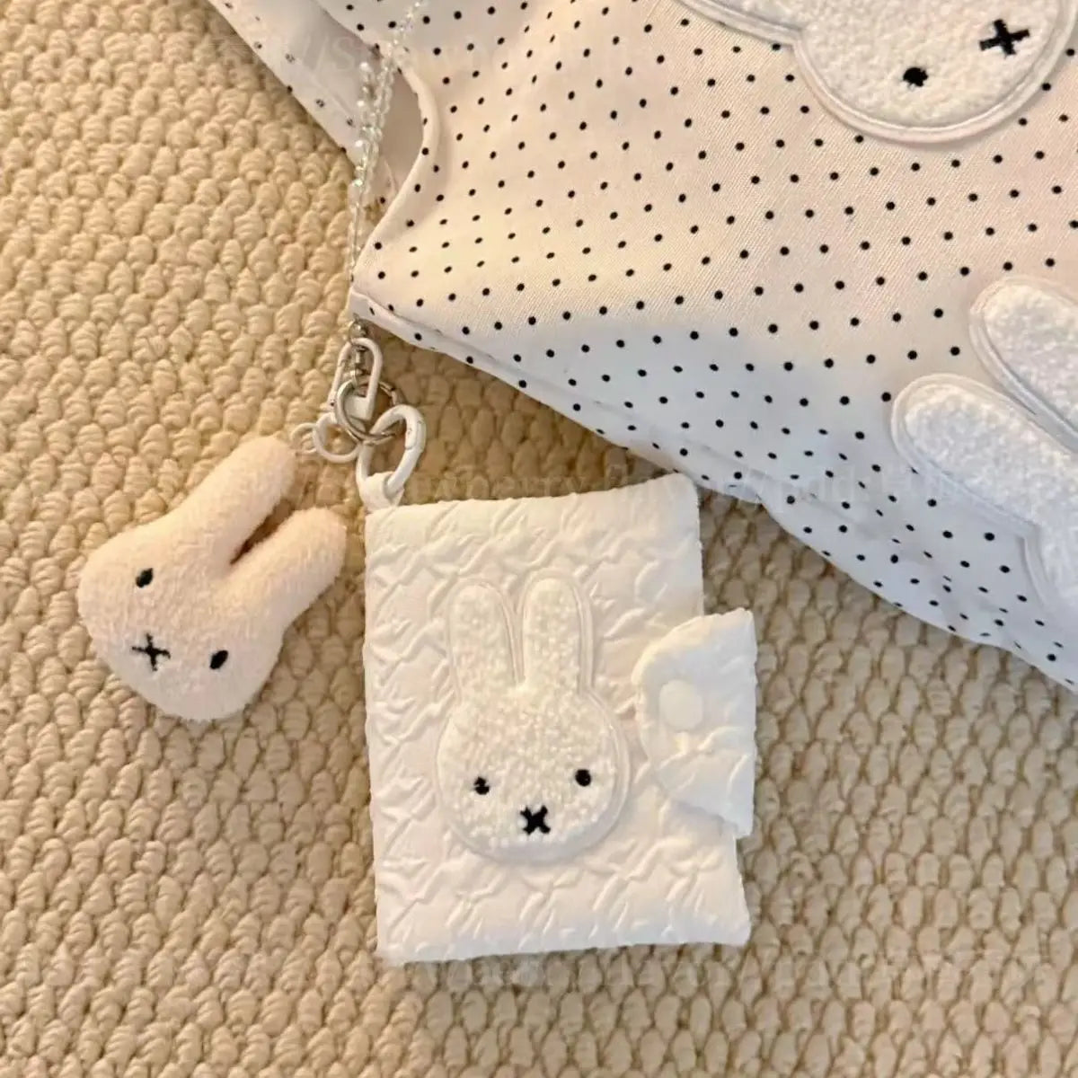 Kawaii Miffy Student ID Bag Portable Change Storage Bag Gift