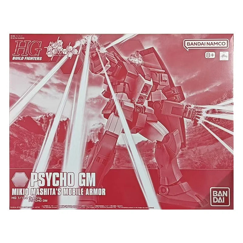 Bandai PB HG 1/144 Psycho Gm 20Cm Anime Original Action Figure Assemble Gundam Model Children's Toy Birthday Gift Collection