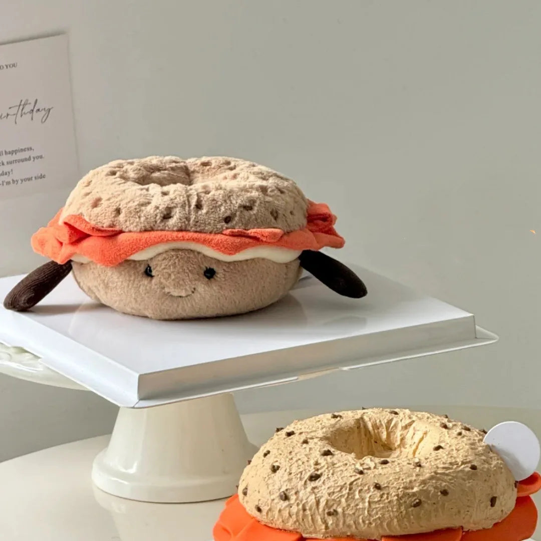 Jelly Cat 7cm Bagel Doll Dessert Series Soft Toy For Girls Pet Plaything Cat And Dog Ornaments Christmas Birthday Gift