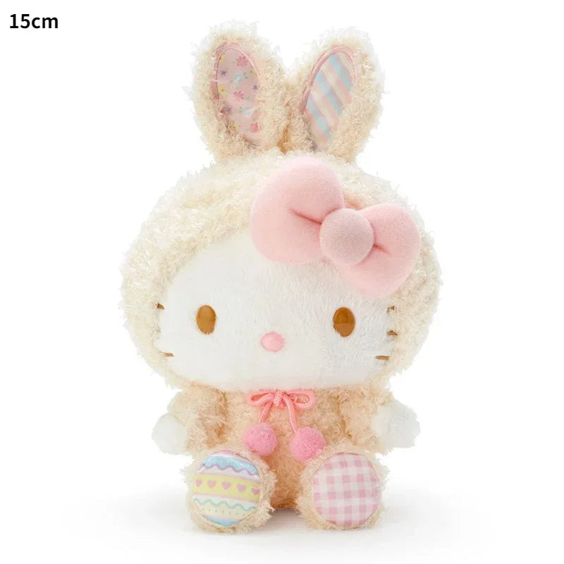 Sanrio Kuromi Cinnamoroll Melody Plush Toy Doll Anime Kawaii Doll Pendant Collection Children's Birthday Festival Gift