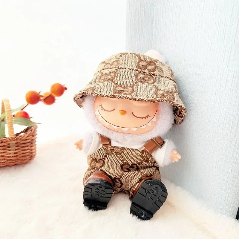 Anime Labubu Doll Clothes Fashion Overalls Labubu Idol V1 V2 Dolls Clothing Accessories 15/17cm Plush Doll Universal In stock