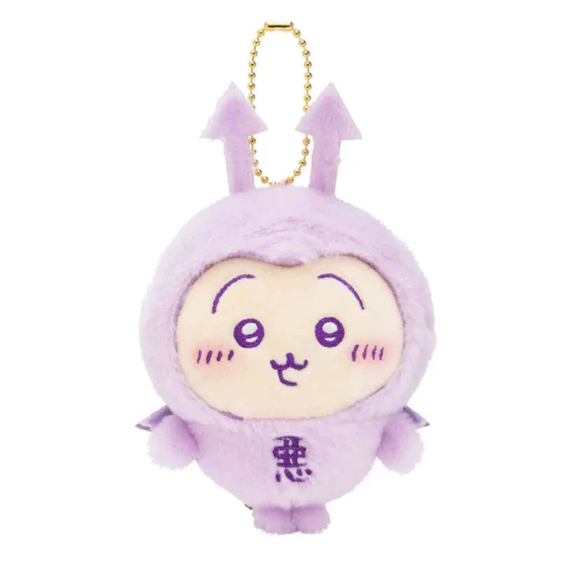 Cartoon Cute Chiikawa Good and Evil Series Pendant Hachiware Usagi Plush Doll Self-deprecating Bear Bag Pendant Plush Toy Gift