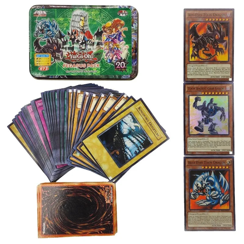 Yu Gi Oh Cards EGYPTIAN GOD PACK Card Deck English TCG Holographic Golden White Dragon Duel Game Collection Card with Tin Box