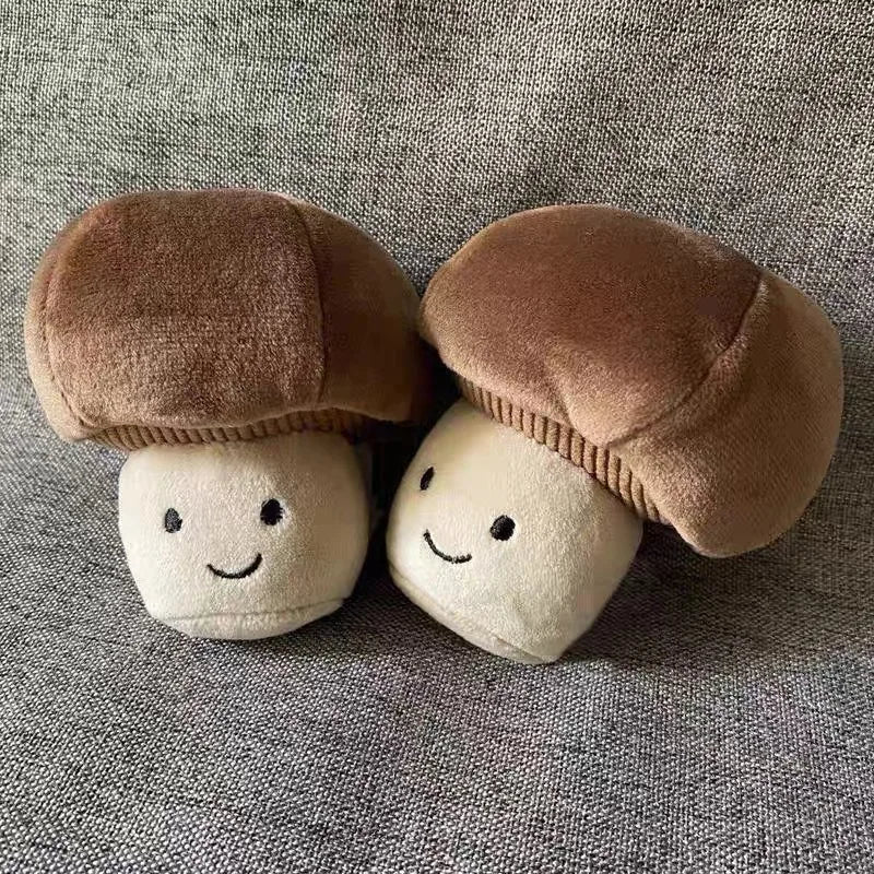 Jelly Cat 10cm Vegetable Mushroom Cute Plush Doll Home Desktop Bedroom Ornaments Cat And Dog Interactive Toy Gift Jelly