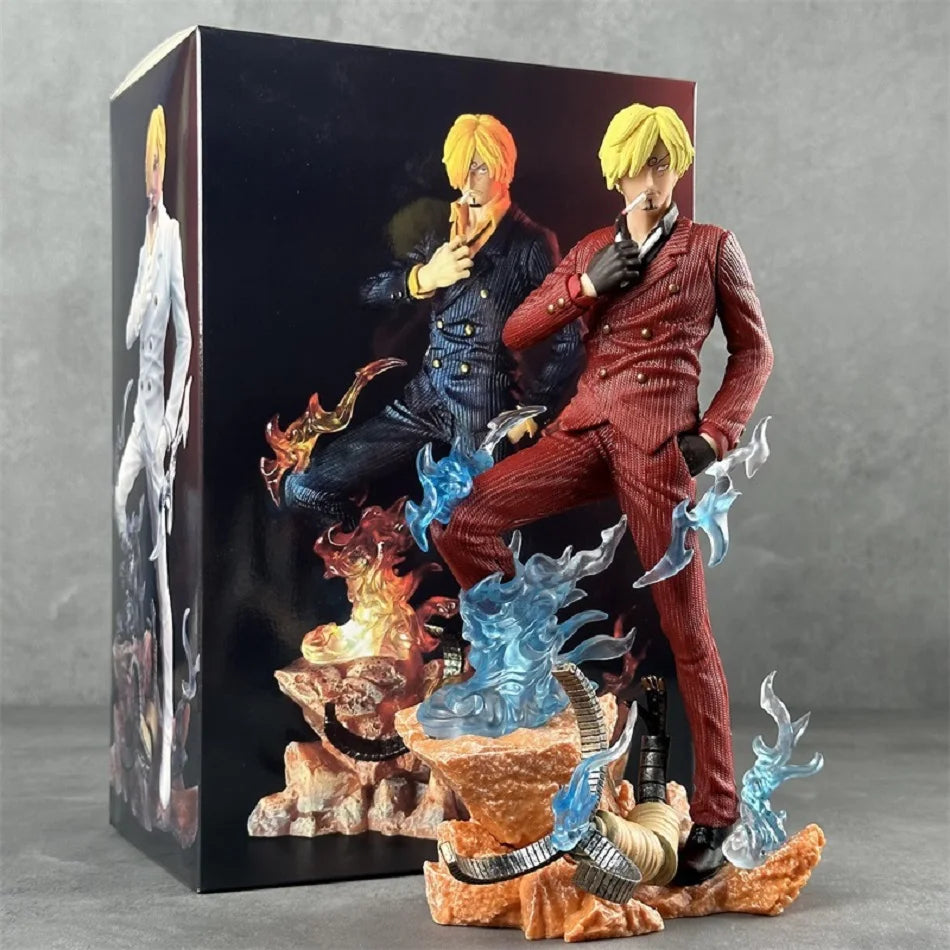 One Piece Gk Black And White Sanji Large 23cm Sanji Anime Accessory Model Children'S Toy