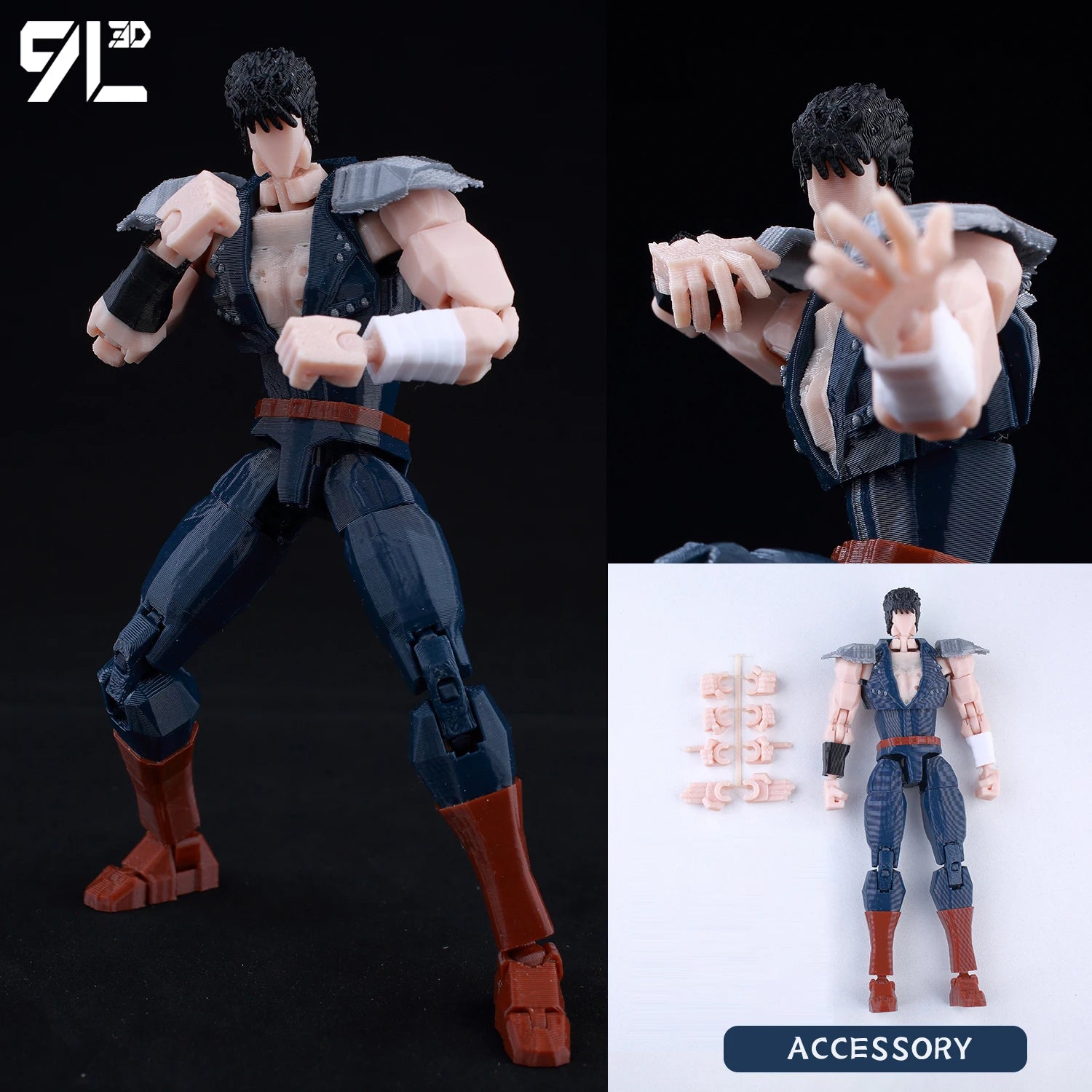 9L 3D Printed Demon Slayer Tanjiro Kamado Lucky Dummy 13 Movable Shapeshift Action Figures Mannequin Toys for Anime Fans