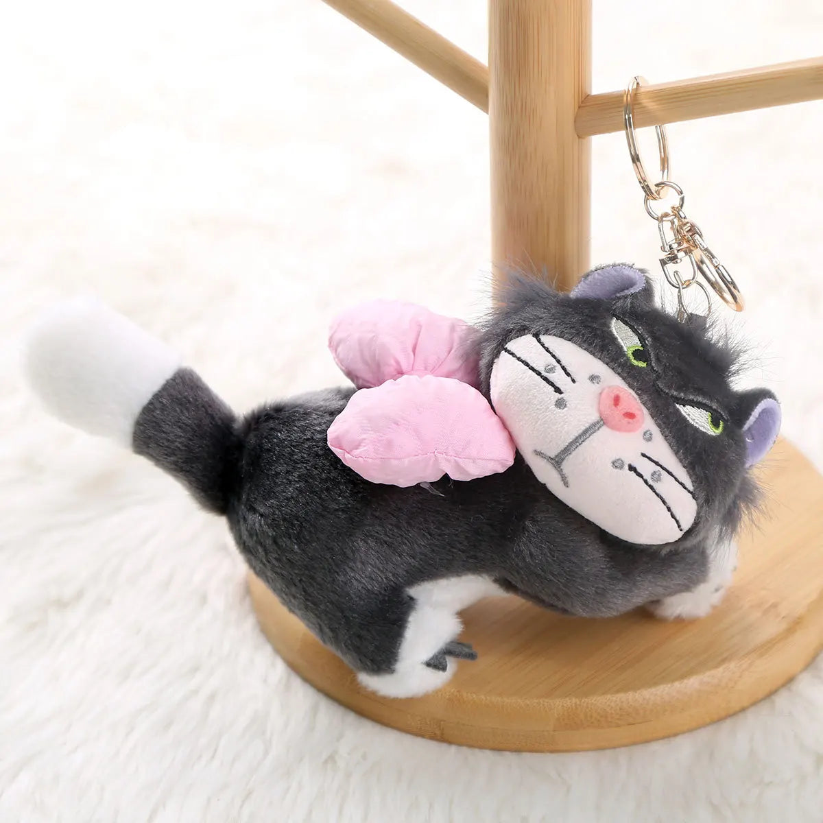 Lucifer Plush keychain Doll Kawaii Bow Lucifer Bag Pendant Plush Lucifer Coin Purse Stuffed Toy Backpack Pendant Birthday Gift