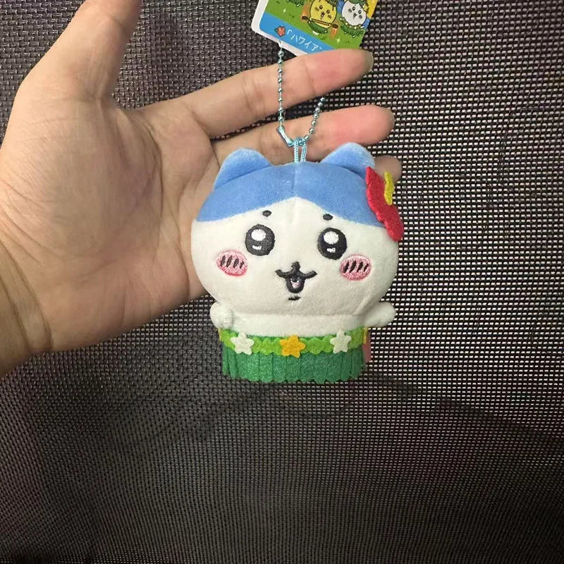 Self-mocking Xiong Jiyika Wow Hula Skirt Chiikawa Plush Doll Backpack Key Pendant Accessories Doll