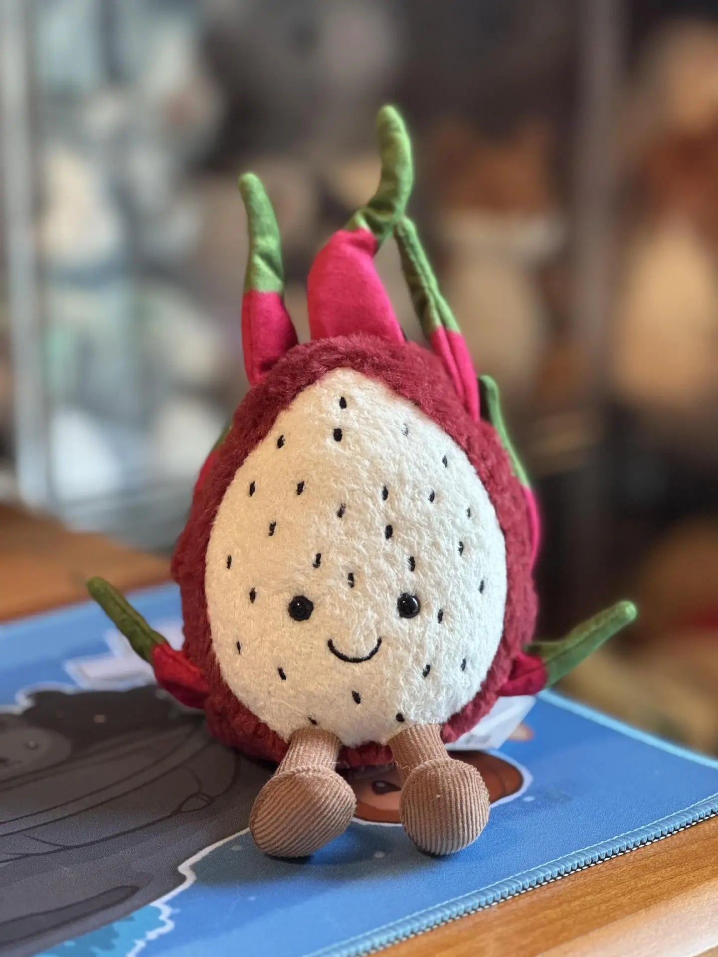 New Jelly Cat 19cm White-Fleshed Pitaya Plush Doll Kawaii Children'S Soothing Doll Doll Room Decoration Toy Girl'S Birthday Gift