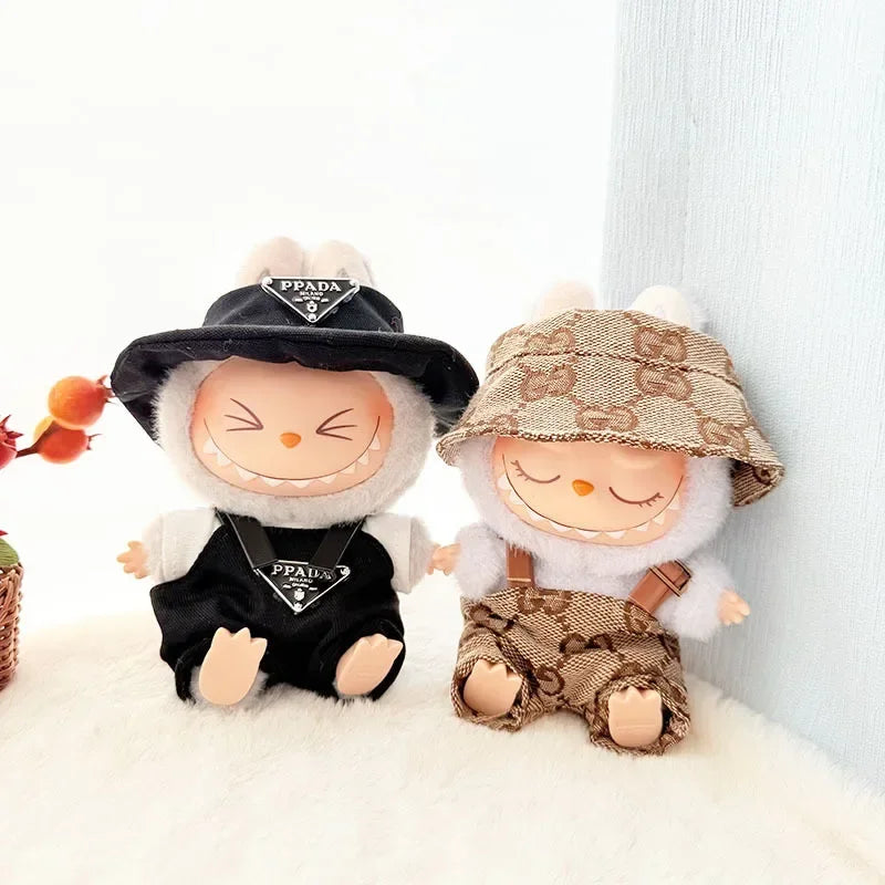 Anime Labubu Doll Clothes Fashion Overalls Labubu Idol V1 V2 Dolls Clothing Accessories 15/17cm Plush Doll Universal In stock