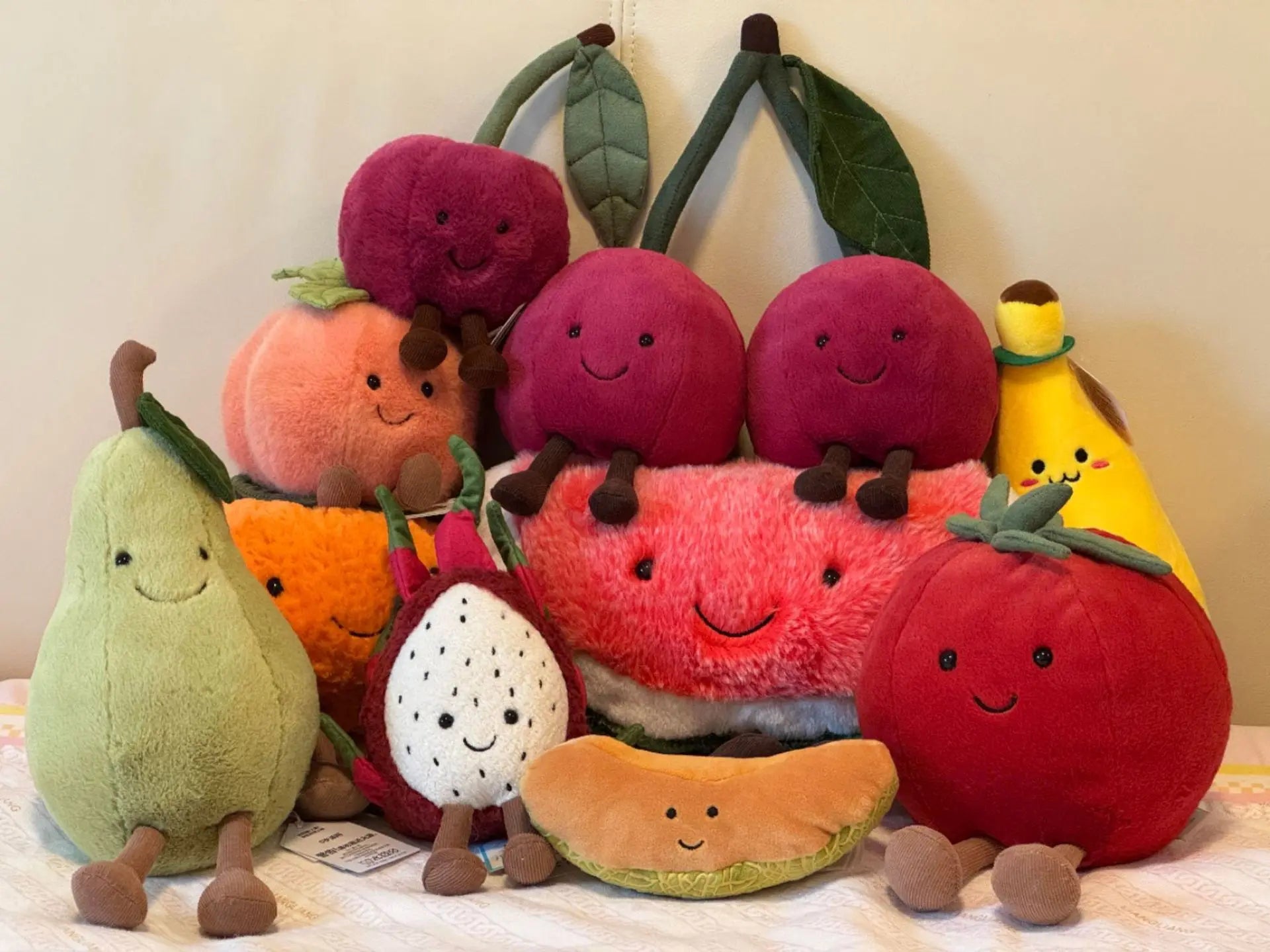 New Jelly Cat 19cm White-Fleshed Pitaya Plush Doll Kawaii Children'S Soothing Doll Doll Room Decoration Toy Girl'S Birthday Gift