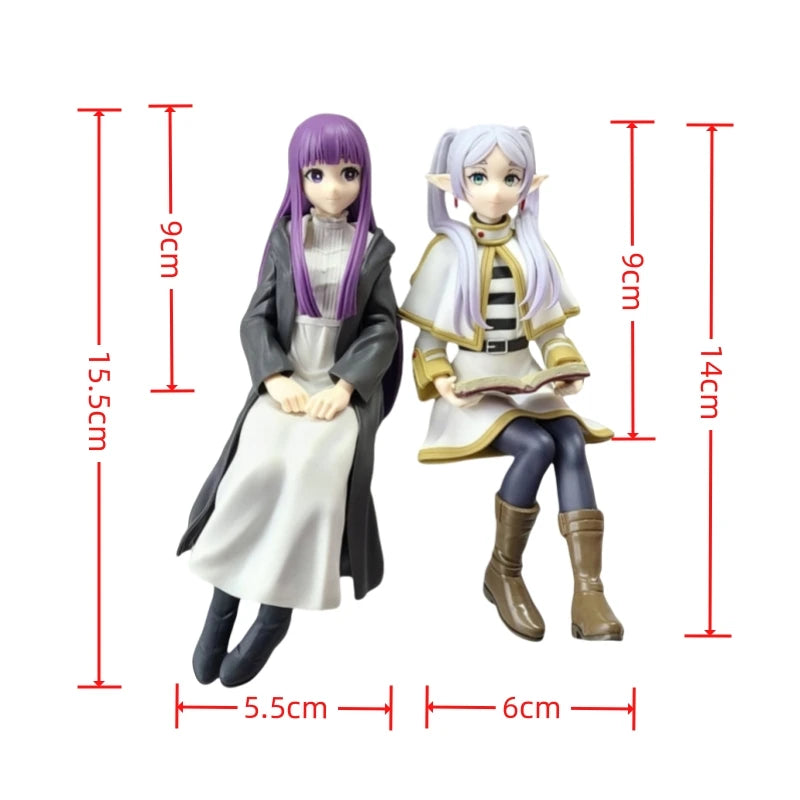 14cm Frieren: Beyond Journey's End Anime Figure Sitting Fern Action Figures Frieren Noodle Stopper PVC Model Statue Collection