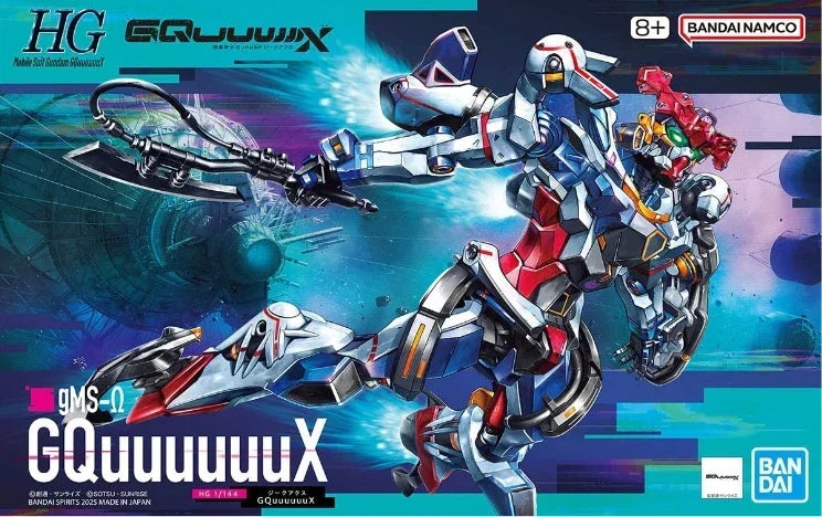 Bandai HG 1/144 HGUC Gundam Gquuuuuux RED Gundam Model Kit Anime Fighter Assembly Model Anime Action Figure Toy Gift for kid