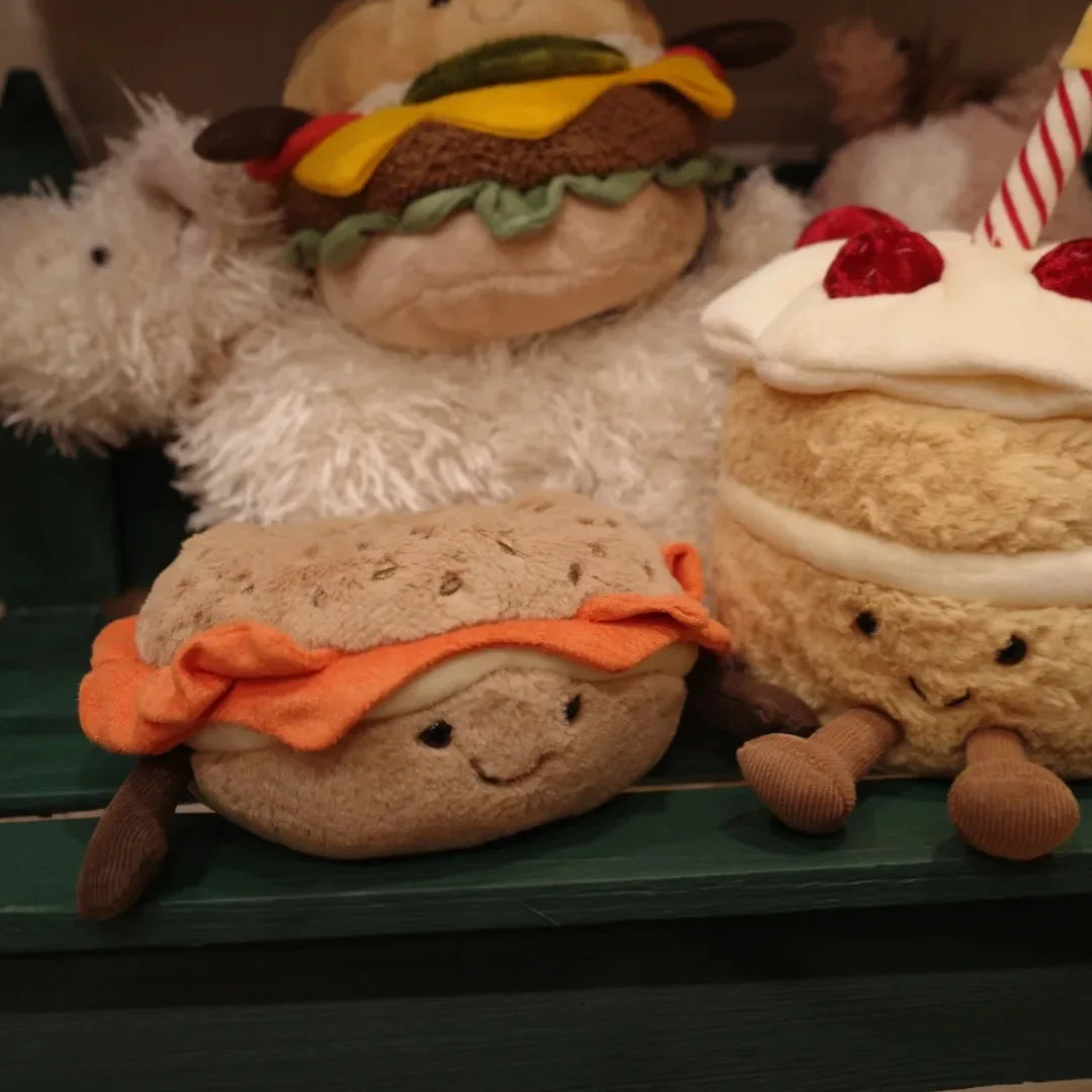 Jelly Cat 7cm Bagel Doll Dessert Series Soft Toy For Girls Pet Plaything Cat And Dog Ornaments Christmas Birthday Gift