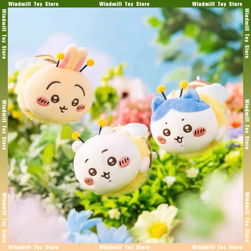 10cm Chiikawa Plush Cute Hachiware Usagi Kawaii Cute Bee Doll PP Cotton Ornament Gifts Small Pendant Collections Toys for Kids