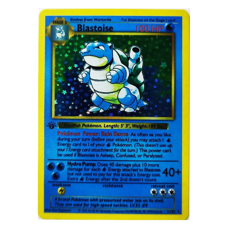 10pcs Pokemon Collection Cards 1996 1st Edition Flash Cards Charizard Game PTCG Game Anime Shining Collection Cards Gift Toys