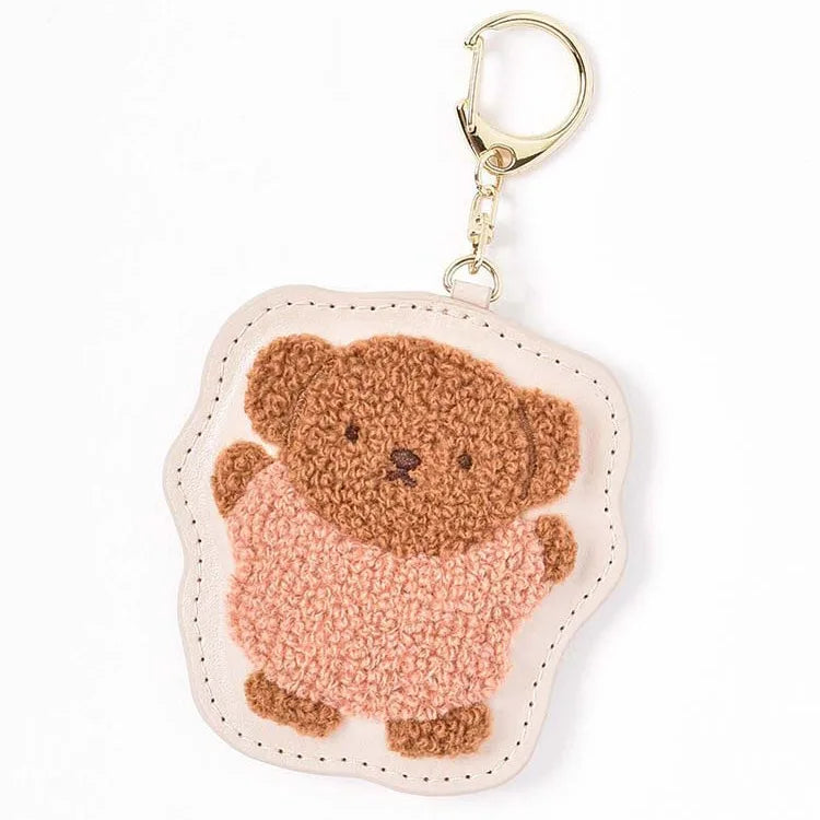 Kawaii MIffy Cute Cartoon Fluffy Keychain Miffy Rabbit Bear Creative Bag Pendant Small Pendant Christmas Gift Toy for Girls Boys