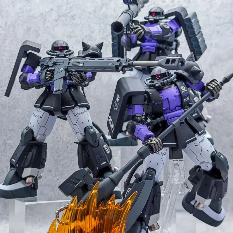 Gaogao Hg 1/144 Zaku Ms-06R-1A Assembly Model Action Model Kit 005 003 Zaku Ii High Sniper Rifle Axe Cannon Mobility Type Robot