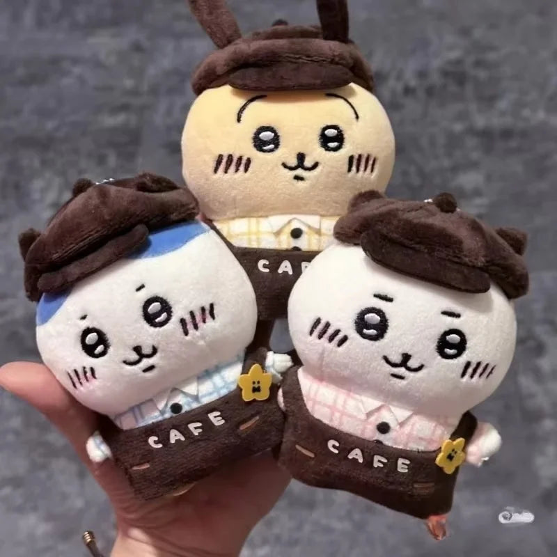 Hot Chiikawa Character Peripherals Coffee Series Plush Pendant Hachiware Usagi Kawaii Keychain Bag Decoration Cute Gifts