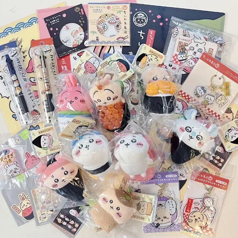 New Chiikawa Limited Sushi Series Kawaii Cute Usagi Plush Doll Pendant Anime Kawaii Hachiware Keychain Girl Bag Decoration Gift