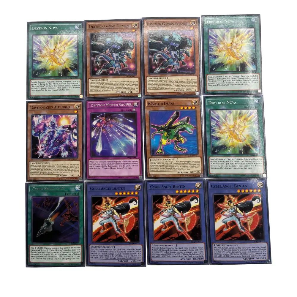 Yu-Gi-Oh Deck 889 DRYTRON PACK English Holographic Golden White Dragon Duel Game Collection Card with Tin Box
