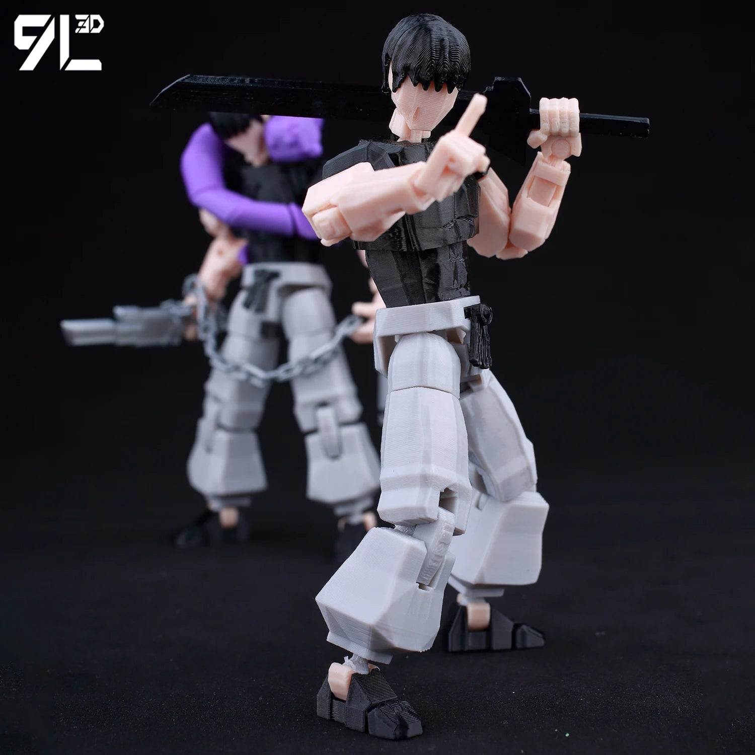 VIP-Dropshipping 9L3D Printed Anime Characters Lucky Dummy 13 Action Figures Multi-Jointed Movable Shapeshift Mannequin Toys